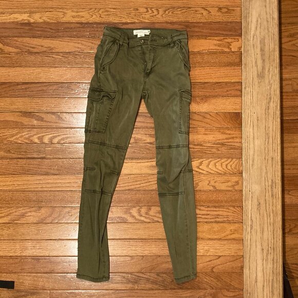 H&M Pants - H&M green skinny cargo pant